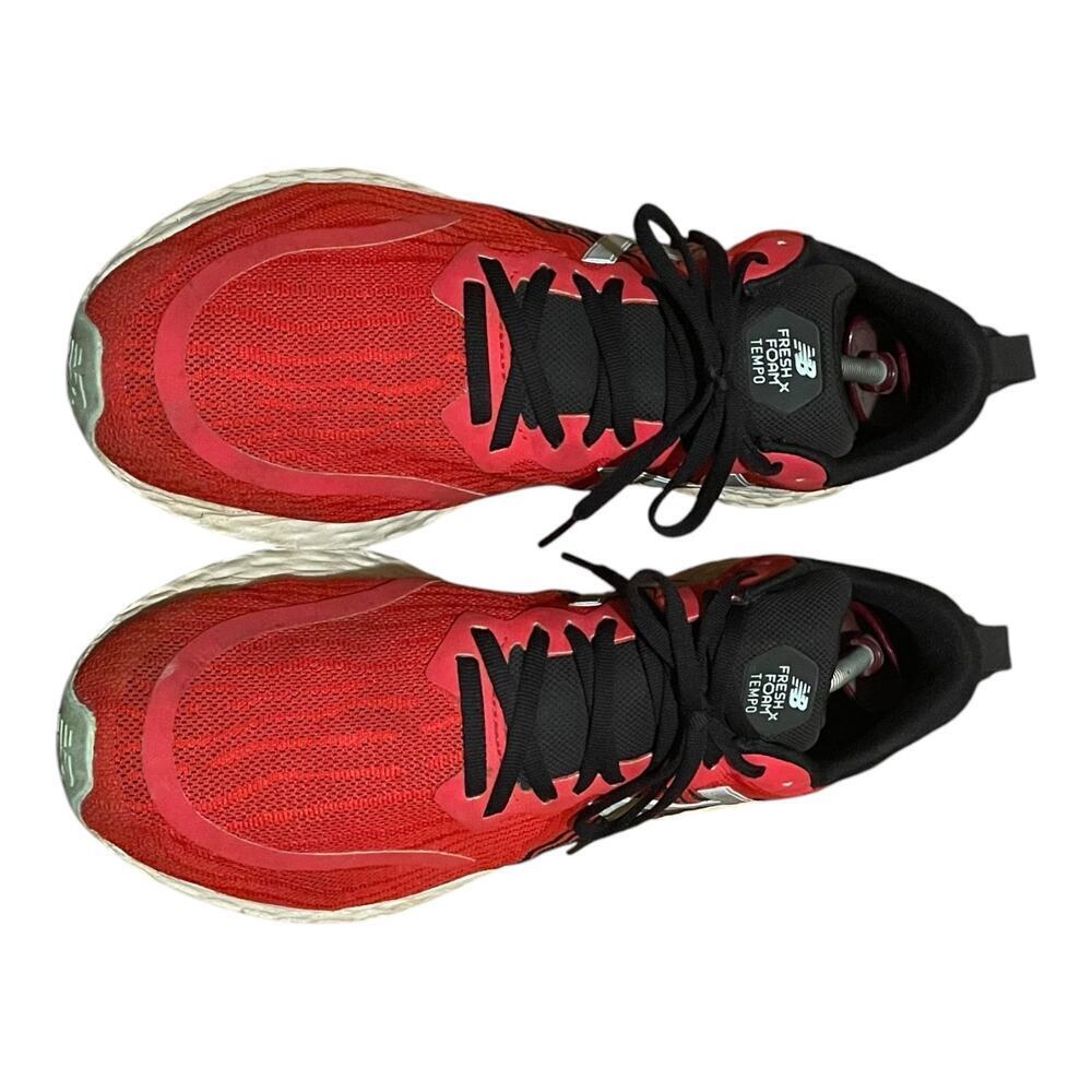 🔥 New Balance Fresh Foam Tempo Men’s Running Shoes Red Black Size 12 Athletic - Picture 4 of 9
